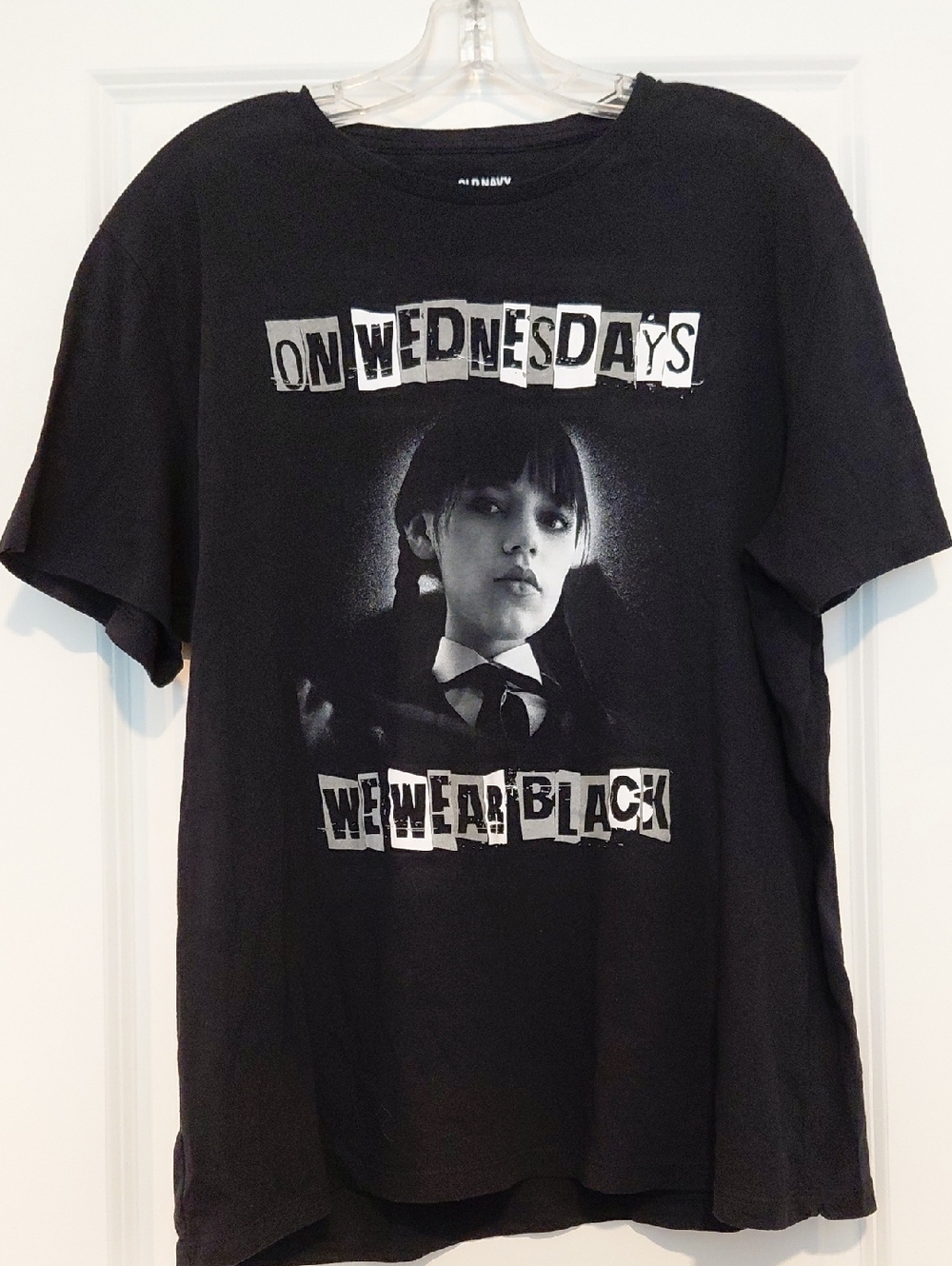 Wednesday Addams Family Black Tee, Size XL